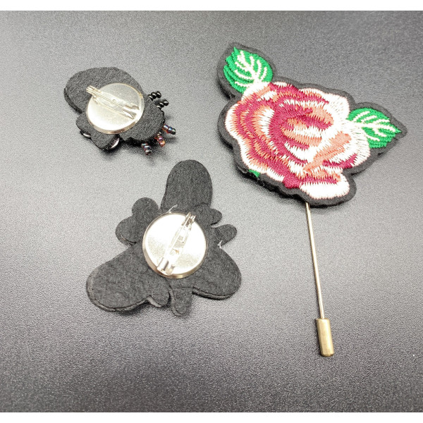 Три брошки с пролетни мотиви в различни форми и цветове - Е05-3