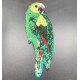 Брошка с форма на папагал и декорирани мъниста - Е5-8