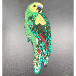 Брошка с форма на папагал и декорирани мъниста - Е05-8