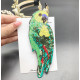 Брошка с форма на папагал и декорирани мъниста - Е05-8 2