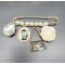 Дамска брошка безопасна игла с перли и различни висулки Е7-2
