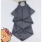 Текстилна черна панделка с брошка от камъни - Е09-2 4