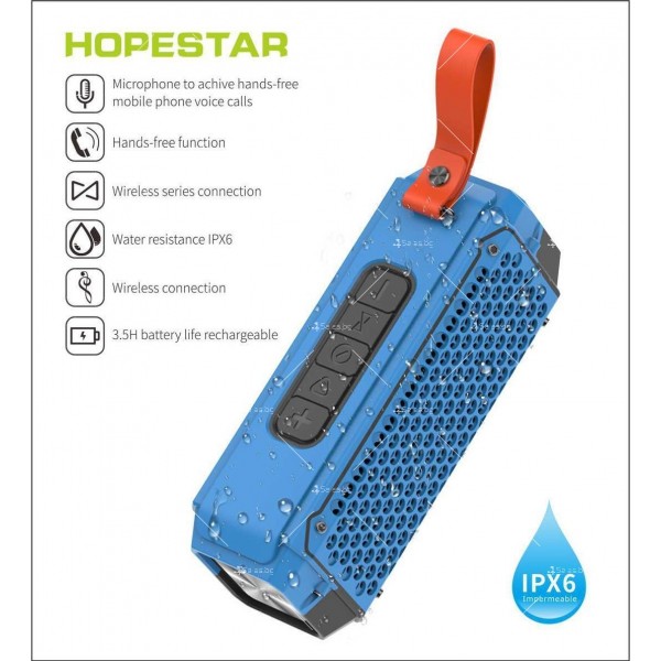 Водоустойчива, Bluetooth преносима колонка - HOPESTAR-P17 5