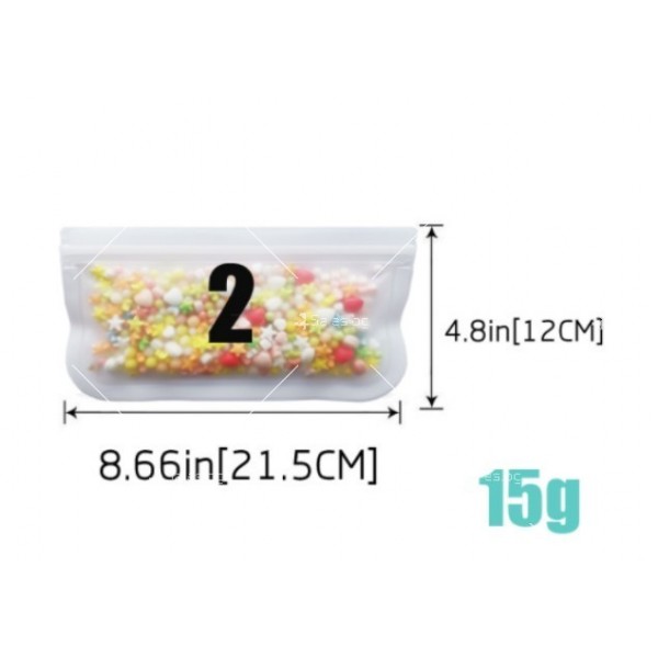 Полупрозрачни матирани торбички за съхранение на храна в хладилник TV749 11