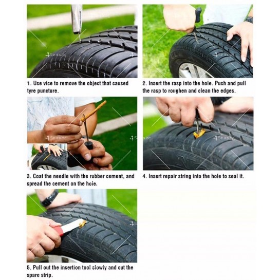 Инструменти  за бърза поправка на автомобилни гуми GUM REPAIR CASE1