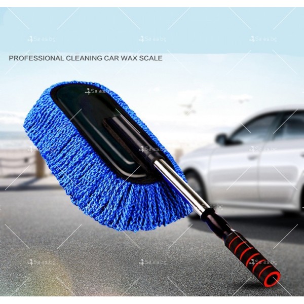 Микрофибърна четка за почистване на автомобил с телескопична дръжка - TV807 4