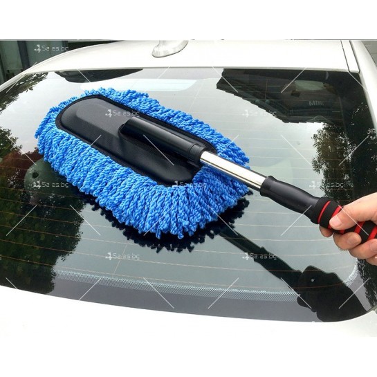 Микрофибърна четка за почистване на автомобил с телескопична дръжка - TV807