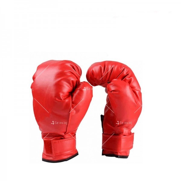 Детски дишащи боксови ръкавици в червен цвят TV780 1