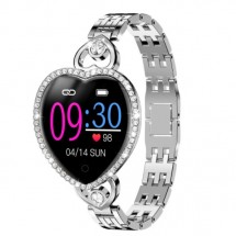 Дамски смарт часовник - гривна с измерване на кръвно налягане, пулс, крачки SMW56