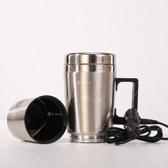 Метална чаша за подгряване на течности с кабел за кола 300 мл TV792-1  (12V)