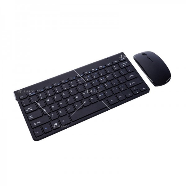 Ултра тънка Wireless клавиатура и оптична мишка за компютър KMT2 2