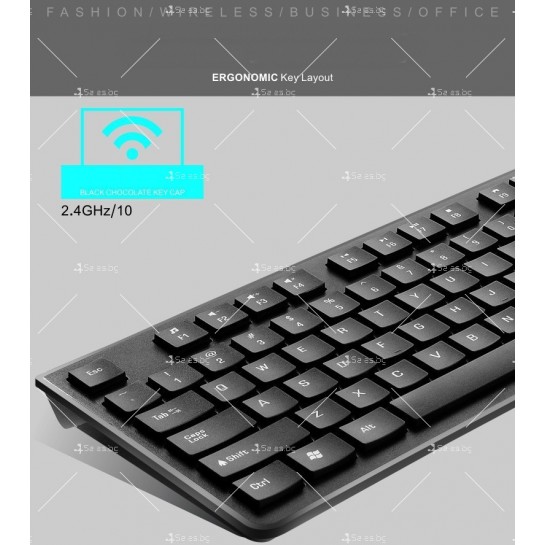Бизнес безжични Wireless клавиатура и оптична мишка, съвместими с Windows KMT3