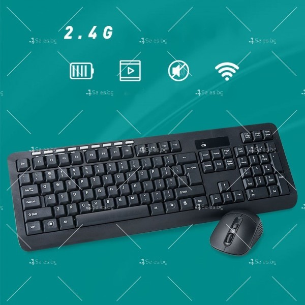 Безжични 2,4GHz wireless клавиатура и оптична мишка KMT4 3