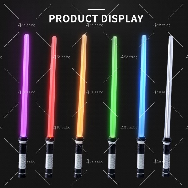 Детска играчка цветен светлинен лазерен меч Star Wars със звук WJ29 3