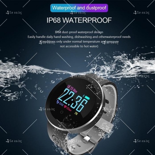 Многофункционален и водоустойчив смарт часовник с кръгъл дисплей Q8pro SMW5