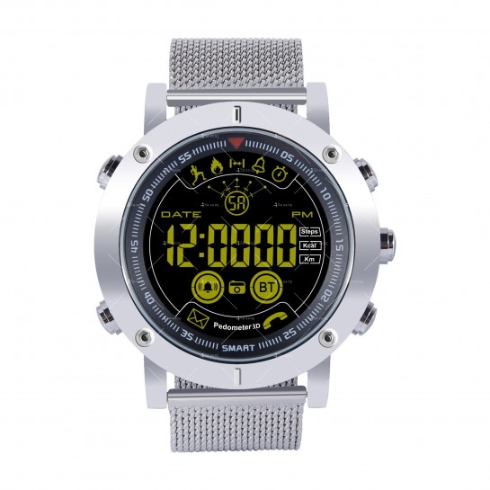 Мъжки смарт часовник с метален корпус и сменяема батерия SMW32
