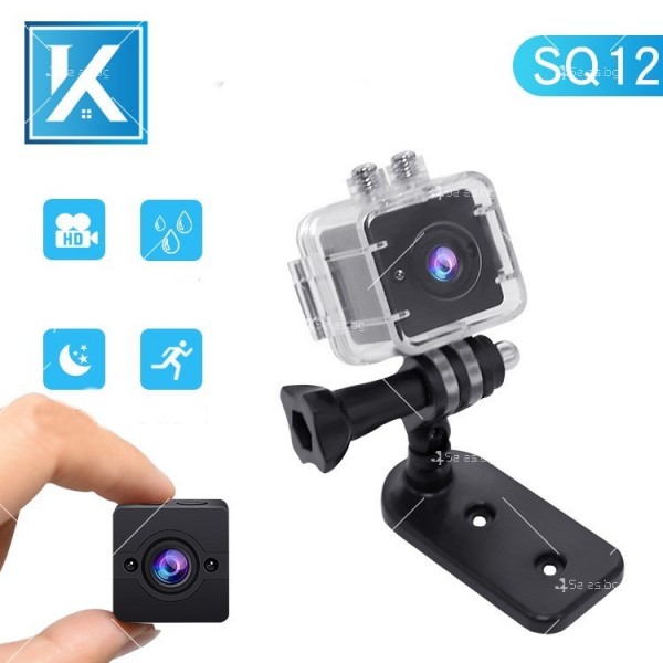 Мини камера DVSQ12 водоустойчива с full HD резолюция и инфрачервено виждане SC15 1