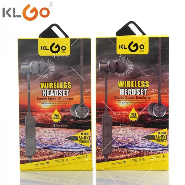 Жични спортни Bluetooth слушалки с магнит KLGO HK-10BL EP63 2