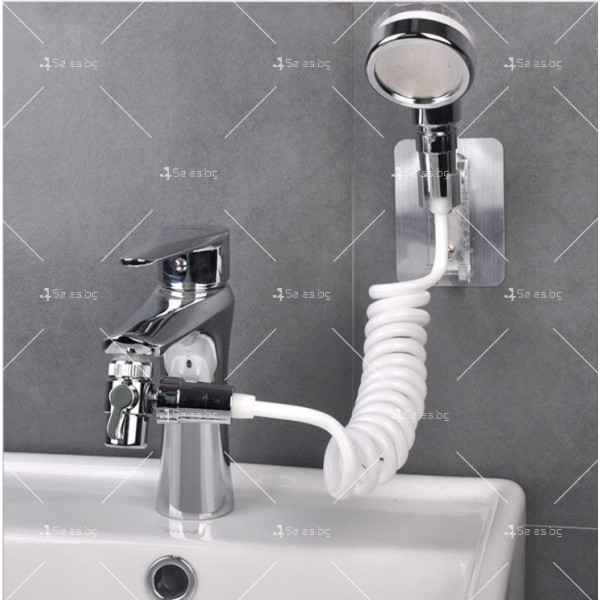 Душ за мивка с гъвкав маркуч със стенно окачване и накрайник за кран TV831 2