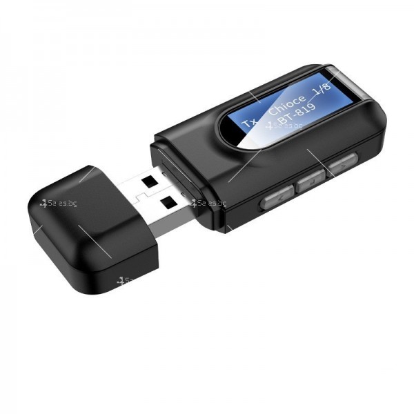 Bluetooth 2-в-1 предавател и приемник с LCD дисплей RT11-3.5 mm HF66 1