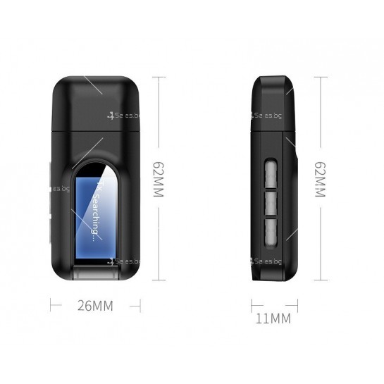Bluetooth 2-в-1 предавател и приемник с LCD дисплей RT11-3.5 mm HF66