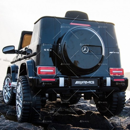 Акумулаторен кабрио джип Mercedes с 3 скорости, меки гуми и кожена седалка