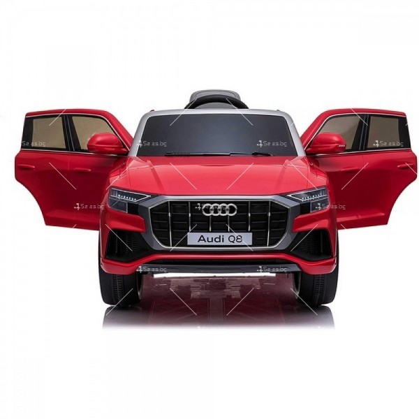 Акумулаторен автомобил Audi Q8 с 3 степени на скорост, меки гуми и кожена седалка 4