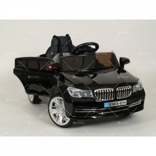 Детска акумулаторна кола BMW XMX826  с кожени седалки и меки гуми 5