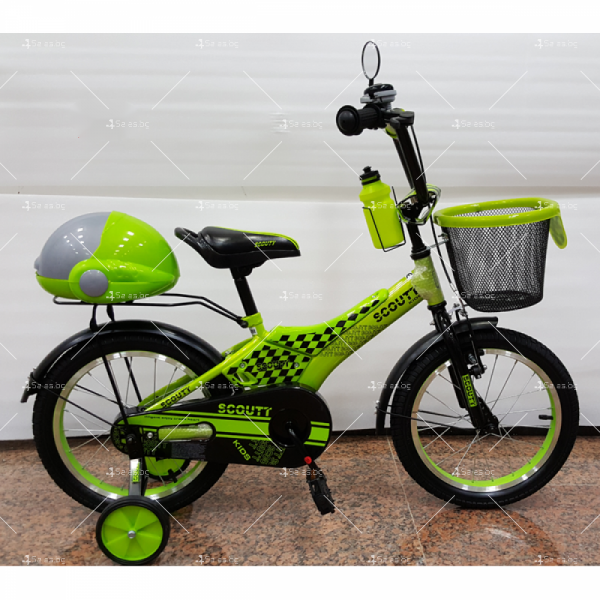Велосипед за деца с помощни колела, кош за багаж и 12 или 14 инчови гуми 5