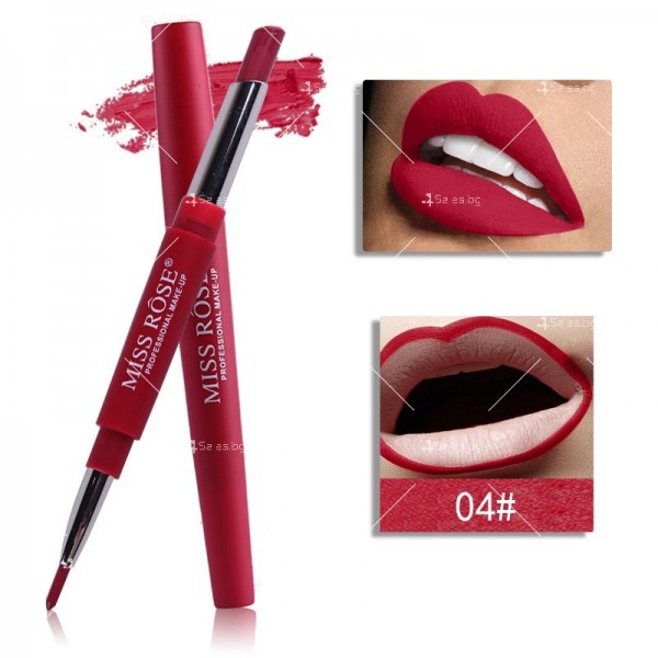 Кремообразно червило-молив за устни с дълготраен цвят и матов завършек - HZS326 4