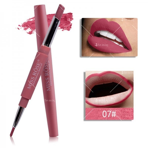 Кремообразно червило-молив за устни с дълготраен цвят и матов завършек - HZS326 7
