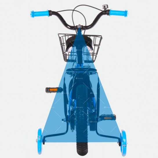 Детски велосипед с кош, помощни колела и два вида спирачки C BIKE1