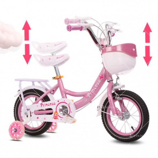 Детски розов велосипед за момичета Princess с помощни колела C BIKE3