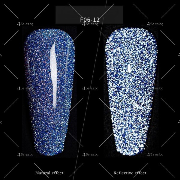Диамантен гел лак за нокти Vendeeni с брокатени частици ZJY128 12