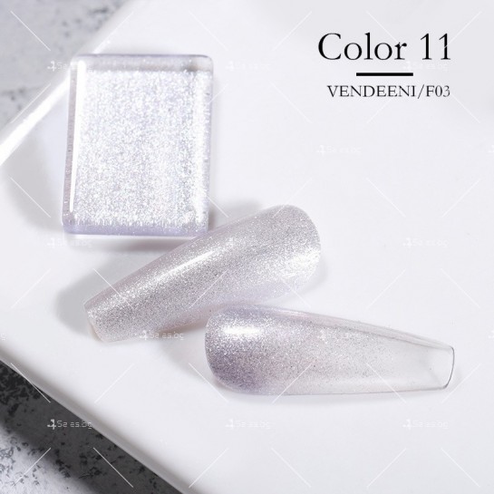 Цветен гел лак за нокти Vendeeni с бляскави частици ZJY130