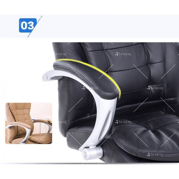 Голям стол с ергономична облегалка и седалка с 3D кожа и здрава рамка 6
