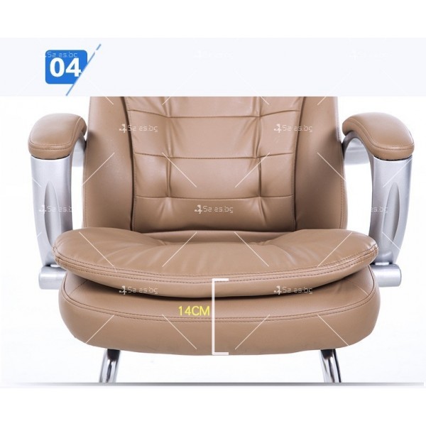 Голям стол с ергономична облегалка и седалка с 3D кожа и здрава рамка 7
