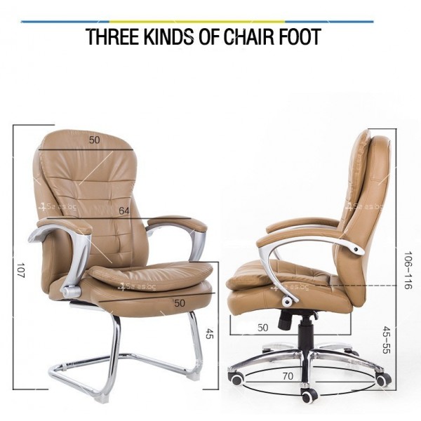 Голям стол с ергономична облегалка и седалка с 3D кожа и здрава рамка 9