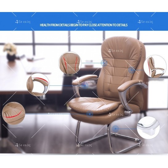 Голям стол с ергономична облегалка и седалка с 3D кожа и здрава рамка