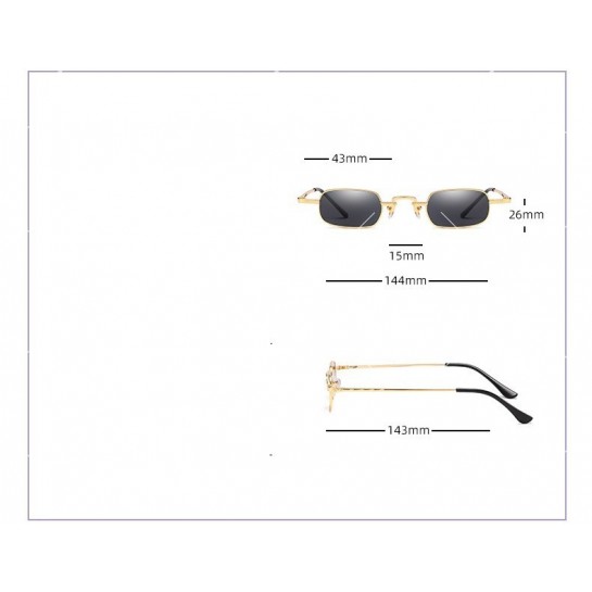 Слънчеви дамски очила в класически стил с издължени стъкла YJ37