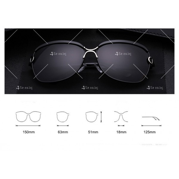 Нов дизайн стилни дамски слънчеви очила с големи стъкла и метална рамка YJ42 6