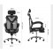 Офис стол с регулираща се седалка, облегалка с мрежа и подложка за крака CHAIR6 6
