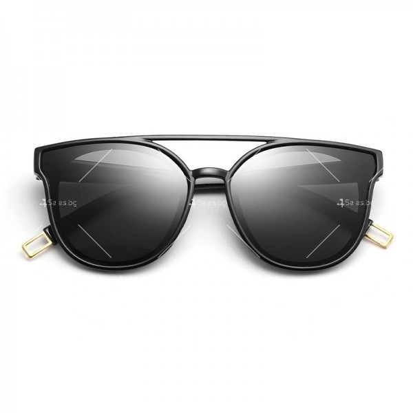 Класически унисекс слънчеви очила с двойна рамка YJ51 4