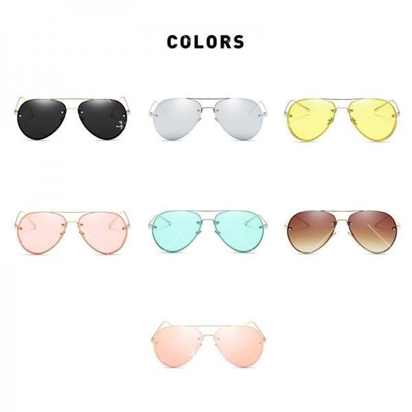 Слънчеви очила с форма на стъклата „Авиатор“ в различни цветове YJ53 8