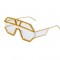 Елегантни дамски слънчеви очила със стъкла петоъгълници и кристали YJ61 9