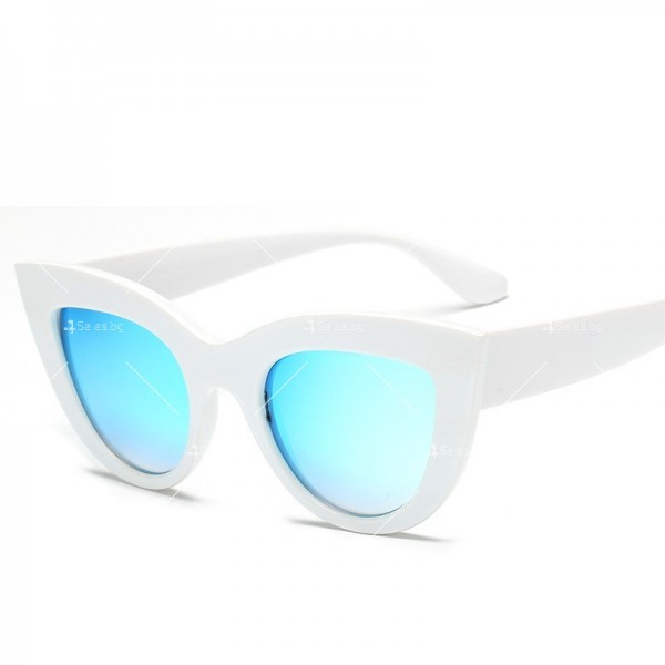 Модни дамски слънчеви очила във формата на котешко око с масивна рамка YJ66 2