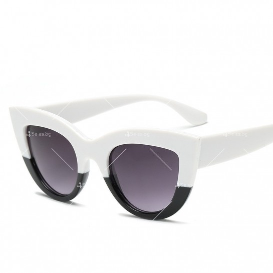 Модни дамски слънчеви очила във формата на котешко око с масивна рамка YJ66