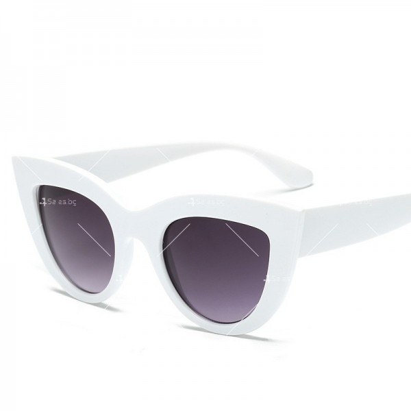 Модни дамски слънчеви очила във формата на котешко око с масивна рамка YJ66 8