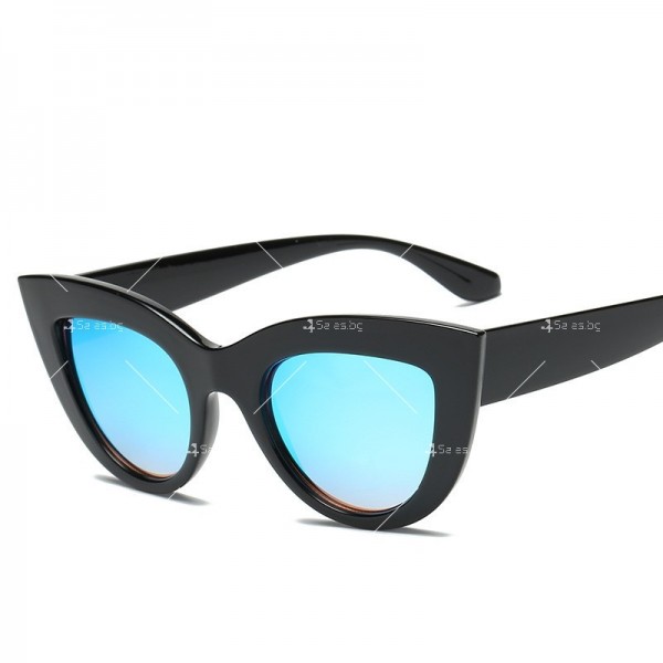 Модни дамски слънчеви очила във формата на котешко око с масивна рамка YJ66 10