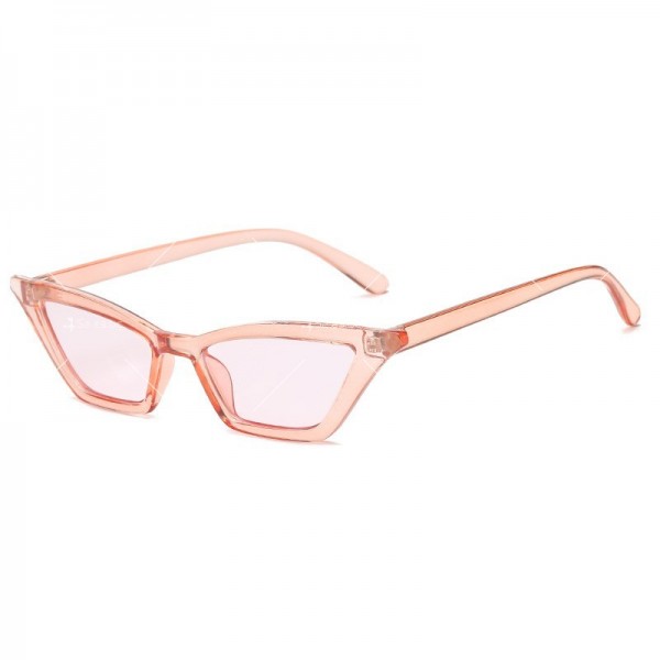 Дамски слънчеви очила във формата на  издължено котешко око с тънка рамка YJ67 4